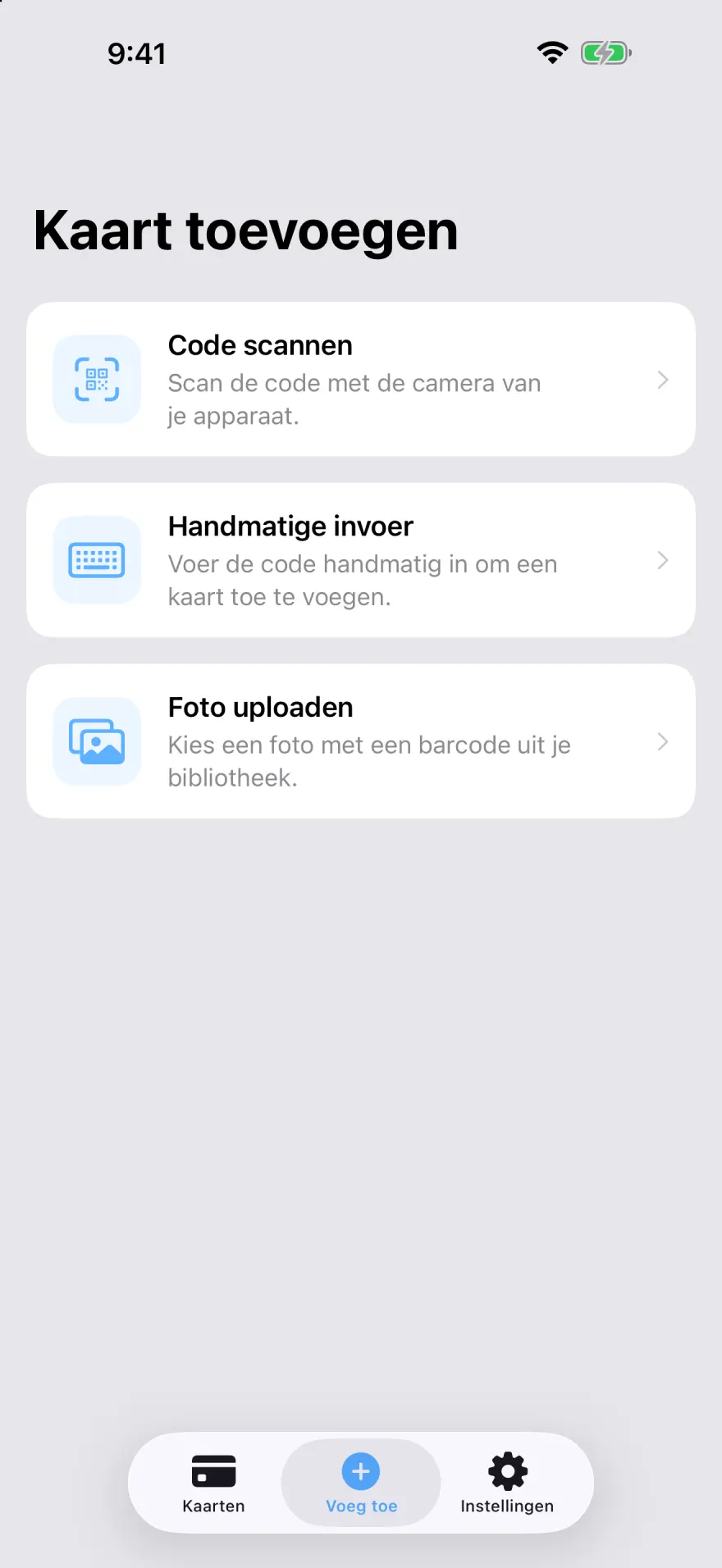 Voeg kaarten toe in seconden