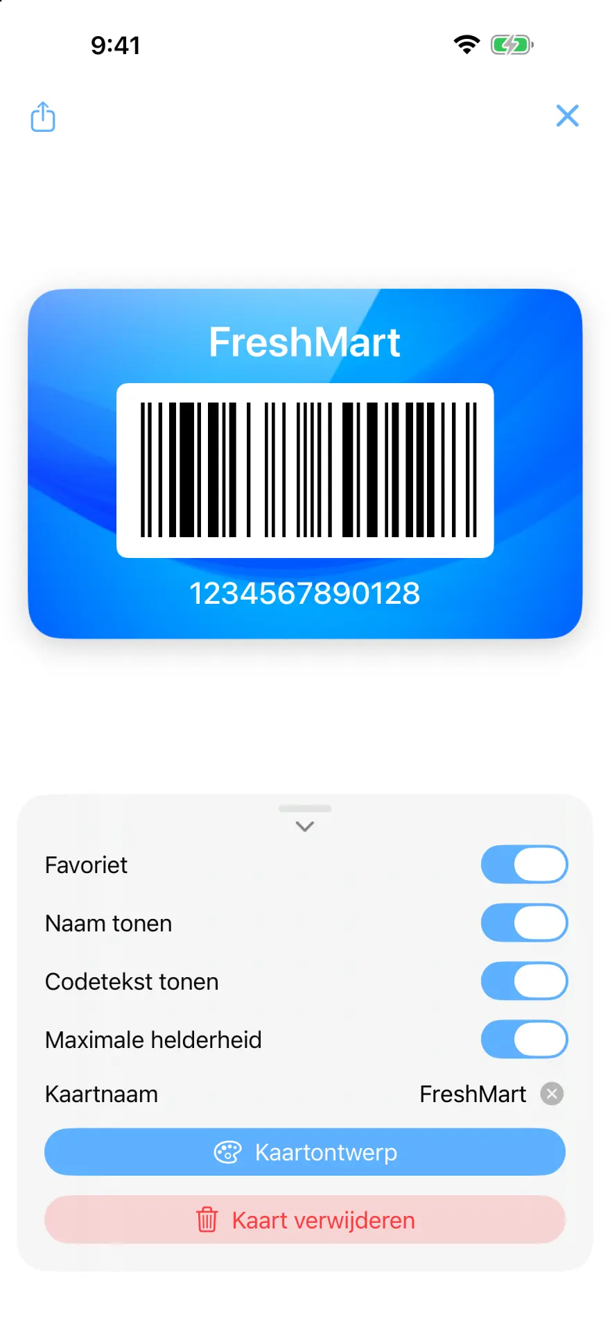 Scan kaarten bij de kassa